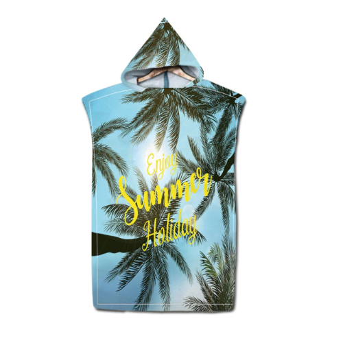 0 variant peignoir a capuche imprime palmier serviette de bain a sechage rapide peignoir pour combinaison de plage piscine surf natation nouvelle collection