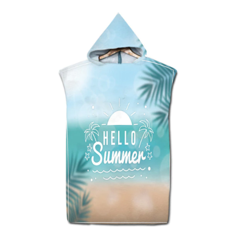 4 variant peignoir a capuche imprime palmier serviette de bain a sechage rapide peignoir pour combinaison de plage piscine surf natation nouvelle collection