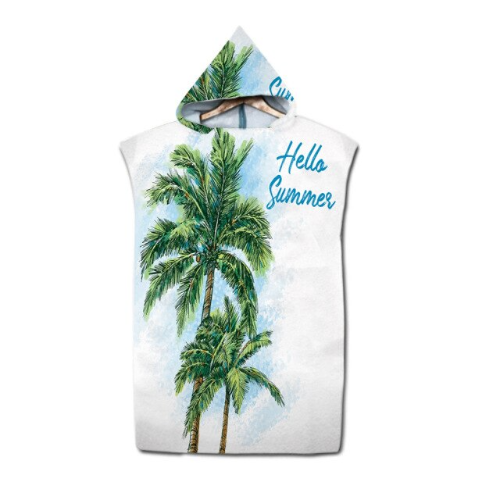 7 variant peignoir a capuche imprime palmier serviette de bain a sechage rapide peignoir pour combinaison de plage piscine surf natation nouvelle collection