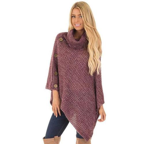 poncho femme col roule 10