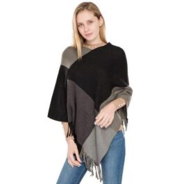 Winterponcho aus Wolle für Damen