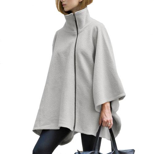 poncho femme polaire col montant 5