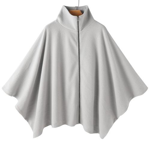 poncho femme polaire col montant 6
