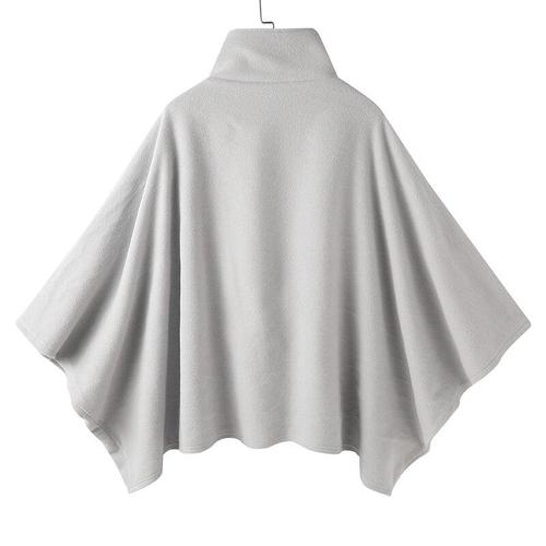 poncho femme polaire col montant 7