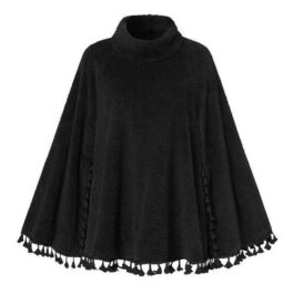 Winter-Fleece-Poncho für Damen
