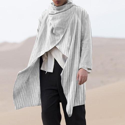 poncho homme fin a rayures 5