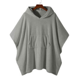 Weicher karierter Poncho für Herren