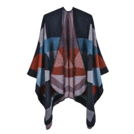 Karierter Poncho für Damen