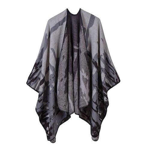 poncho femme camouflage gris 664