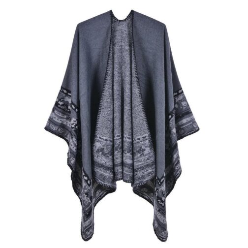 poncho grande taille gris 808