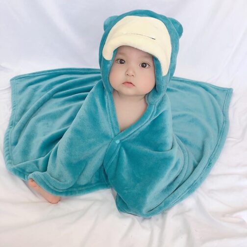 poncho de bain pour bebe bleu 598