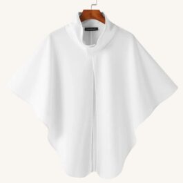 Weißer Poncho für Herren