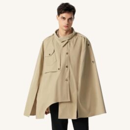 Beiger Trenchponcho