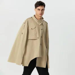 Beiger Trenchponcho