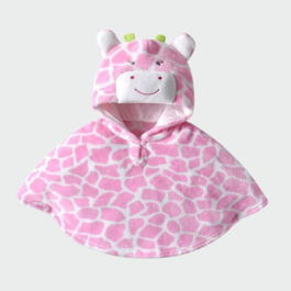 Rosa Giraffen-Poncho für Babys