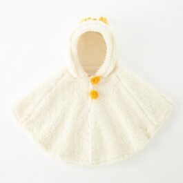 Weißer Poncho für Mädchen