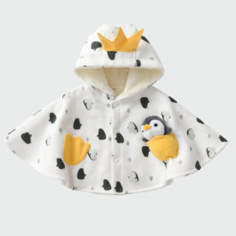 Pinguin-Poncho für Kinder