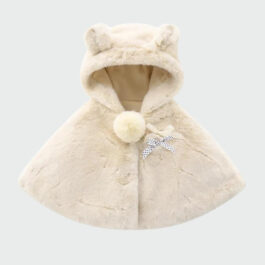 Beiger Poncho für Mädchen