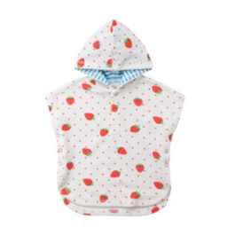 Erdbeer-Badeponcho für Babys